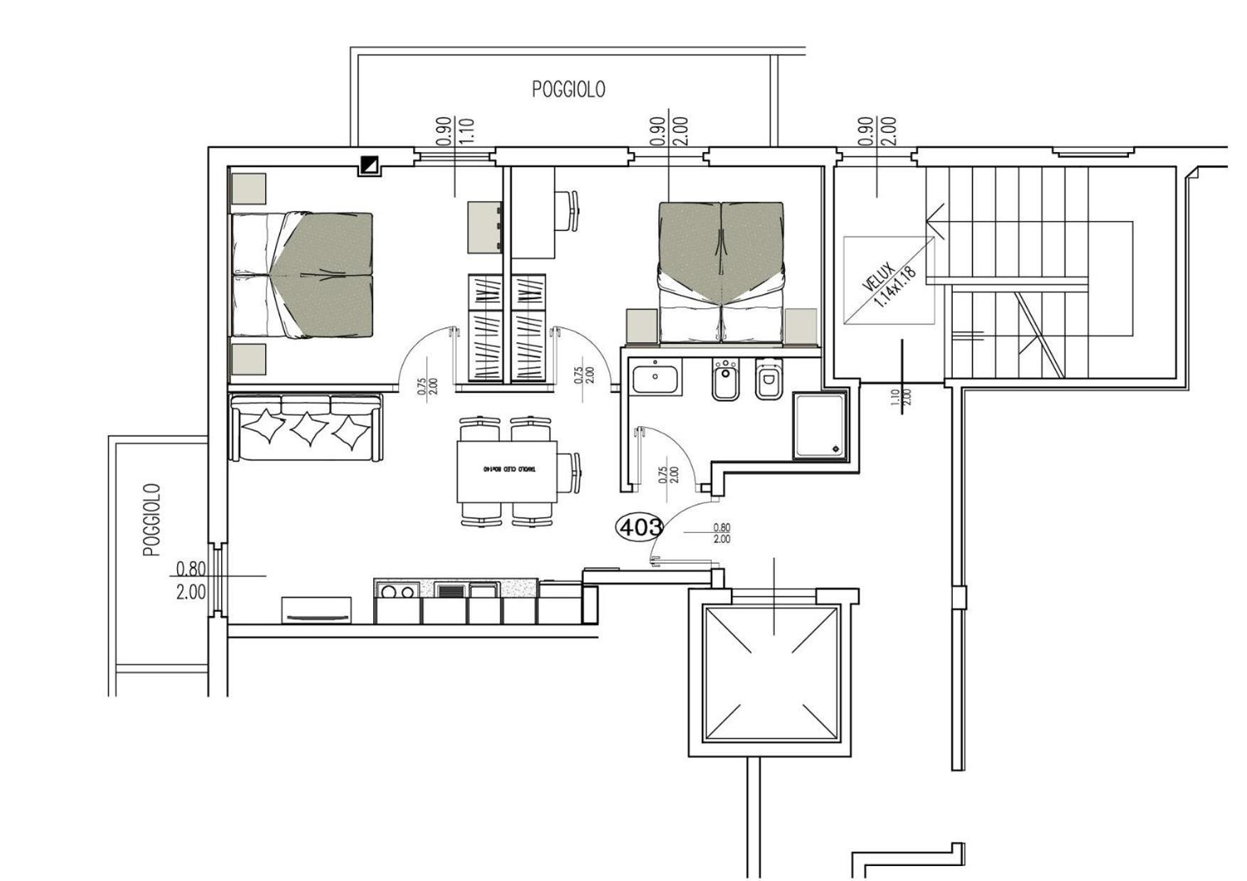 Appartamento Deluxe con 2 Camere da Letto